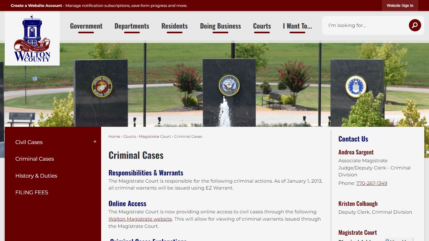 Criminal Cases - Walton County, GA